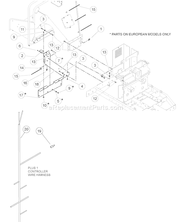 Frame-ChuteáAssembly Diagram and Parts List for CH6993H 76635 Bear Cat Chipper Shredder